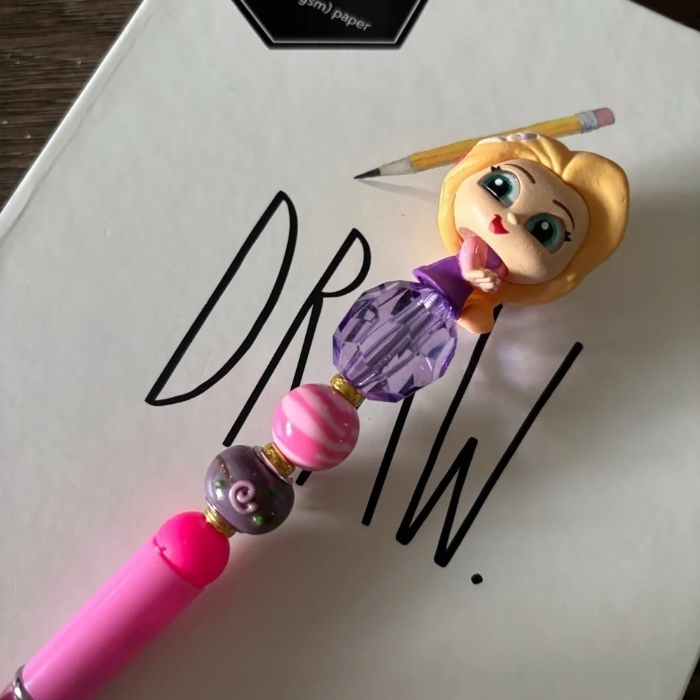 Disney Doorables: Tangled: Repunzel handmade beaded pen